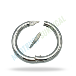 Anneau de contrôle nasal en acier inoxydable de taille standard pour bovins, instrument vétérinaire pour animaux de ferme - Product Image 3
