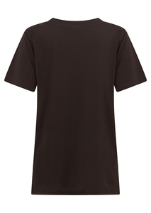 Camiseta Básica Personalizada para Mujer, Cuello Redondo, Corte Ajustado, Manga Corta, Color Sólido, para Uso Diario en Verano - Product Image 5