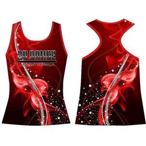 Ensemble de vêtements de danse personnalisés 3D pour femmes, justaucorps rouge à manches longues, fermeture éclair, leggings, shorts, vêtements de scène - Product Image 3