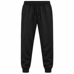 Pantalon de survêtement décontracté pour homme en molleton 100 % coton léger, anti-plis, taille mi-haute, tricoté élastique - Product Image 5