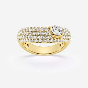 Women's Diamond Engagement Ring Round Brilliant Cut Pave Setting Luxury Fine Jewelry - Product Image 1