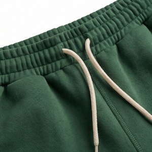 Conjunto de Sudadera con Capucha de 2 Piezas para Mujer, Verde Sólido, Felpa, Corte Holgado Informal, Pantalones Cortos por Encima de la Rodilla con Bolsillo, para Todas las Temporadas - Product Image 5