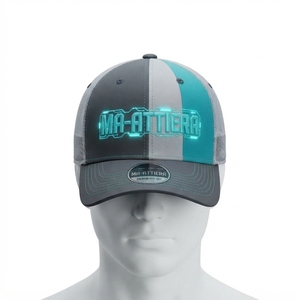 Gorra Trucker Gris para Hombre, con Logotipo Bordado Personalizado, Malla Trasera, Ajustable, Estilo Urbano - Product Image 3