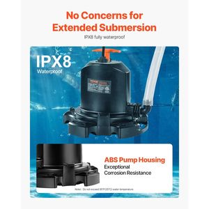 ปั๊มฝาครอบสระว่ายน้ำ, 1/2แรงม้า1575 gph พร้อมสายไฟ25ฟุตสำหรับปั๊มสระน้ำและสปา - Product Image 5