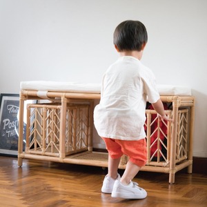 Meuble à chaussures en rotin naturel, étagères à bas prix pour salon ou bureau, organiseurs de rangement - Product Image 5