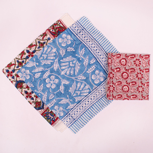 Pañuelo Cuadrado Étnico de Algodón con Estampado a Bloques, Accesorio de Verano, Suave para la Piel, Unisex, para Cubrir la Cara - Product Image 5