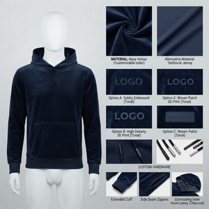 Nouveau Hoodie Polaire Homme 2026 de Haute Qualité, Épais, Coupe-Vent, Hiver, 100% Coton Respirant, Anti-Rétrécissement, Brodé Uni - Product Image 4