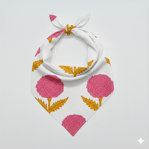 Pañuelo Cuadrado Boho Heritage de Algodón con Diseño Botánico, Ropa para Mujer, Canal de Exportación, Transpirable y Suave al Tacto - Product Image 4