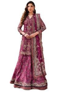 2025 elegante Salwar Kameez con estampado de lámina bordado pesado completo último indio pakistaní señoras vestidos de fiesta - Product Image 5