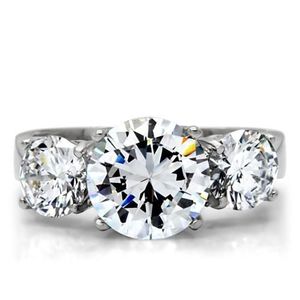 TK168 High-Polished Stainless Steel <b>Ring</b> with AAA Grade CZ Clear-Dishes & <b>Plates</b> - Product Image 3