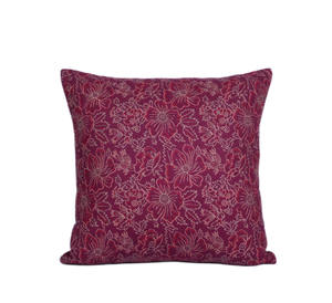 Housse de coussin carrée personnalisable en coton 100% imprimé à la main motif floral, style ethnique indien, amovible - Product Image 1