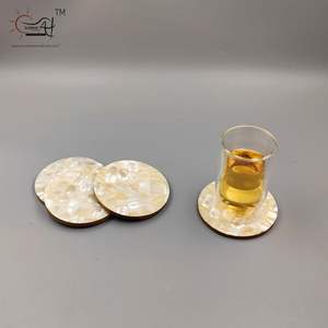 Posavasos de MDF con incrustaciones de nácar de último diseño, posavasos de nácar, manteles individuales, posavasos con incrustaciones de nácar a precio mayorista - Product Image 5