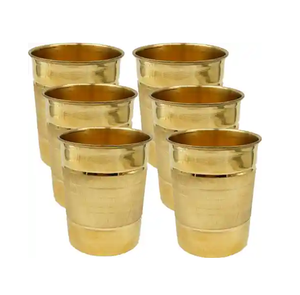 Vaso de chupito de latón en forma de cilindro, hecho a mano, diseño minimalista para fiestas, hogar, hotel, restaurante. - Product Image 5