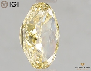 เพชรทรงรี CVD ที่ได้รับการรับรองจาก IGI น้ำหนัก 1.50 กะรัต สีเหลืองสดใสแฟนซี ความสะอาดระดับ VS2 สำหรับแหวนหรือจี้ดีไซเนอร์ - Product Image 3
