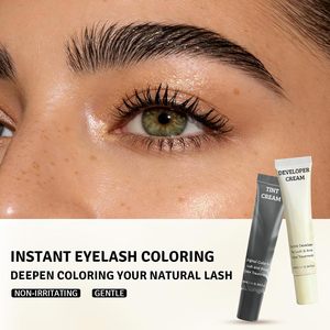 Kit de teinture pour cils et sourcils, <span class=keywords><strong>semi</strong></span>-<span class=keywords><strong>permanent</strong></span>, longue durée, formule douce, coloration rapide, kit de teinture professionnel pour sourcils, pour salon, maison, bricolage - Product Image 3