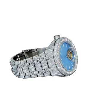 Montre de luxe pour homme, style Hip Hop, carrée, antique, à quartz, sertie de moissanite VVS couleur D, testée au diamant, best-seller aux États-Unis et au Royaume-Uni, vente en gros - Product Image 1