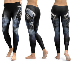 Leggings de sport pour femmes Skeleton, pantalons de yoga taille haute, collants d'entraînement extensibles dans 4 directions pour la course à pied, le fitness et les vêtements de sport - Product Image 1