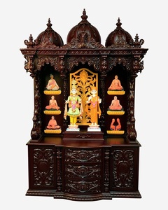 Customize Traditional Design Hindu Temple Home Sagwan Solid Teak Wood Pooja <b>Mandir</b> South Indian Professional Durable <b>Mandir</b> Home - Product Image 4