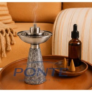 Nuevo Quemador de Bakhoor Árabe, Diseño Premium en Mármol, Mabkhara para Oud y Frankincienso, Incensario de Metal, Precio al por Mayor - Product Image 4