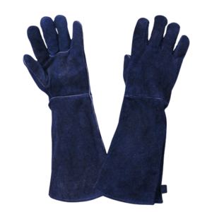 Heavy Duty Cowhide Split Leather Gloves Cotton Liner Heat <b>Fire</b> Resistant Industrial Safety Construction Anti-Cut Anti-Static - Product Image 2