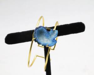 Bracelets ajustables en pierre Druzy naturelle avec argent allemand |   Bracelet manchette artisanal en pierre gemme Druzy |   Bijoux de mode pour femmes - Product Image 4