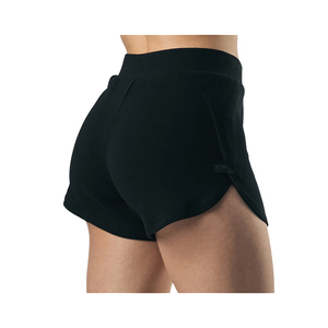 Pantalones Cortos Casuales Negros de Cintura Alta con Logotipo Frontal, Bolsillos, Secado Rápido, Cintura Elástica, Color Sólido para Hombre - Product Image 1