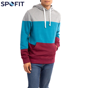 Sweat-shirts pour hommes 100% coton molletonné de haute qualité, pull à capuche grande taille, confortable, streetwear d'hiver, uni, couleur contrastée - Product Image 4