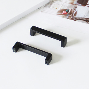 Durable Zinc Alloy Matte <b>Black</b> Modern Minimalist Cabinetry Handles for Kitchen Drawer Dresser Bathroom Furniture Hardware - Product Image 3