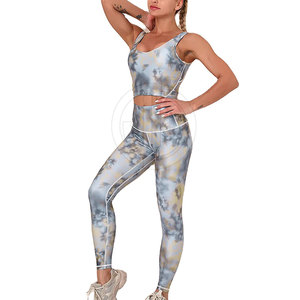 Ensemble de yoga respirant et personnalisé à faible MOQ pour femmes, tenue de fitness moulante de haute qualité avec logo frontal - Product Image 6