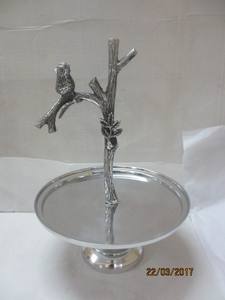 Grand plateau à gâteaux et pâtisseries en argent, accessoires de cuisine pour mariages, fêtes, présentoir à biscuits, outils à gâteaux - Product Image 3