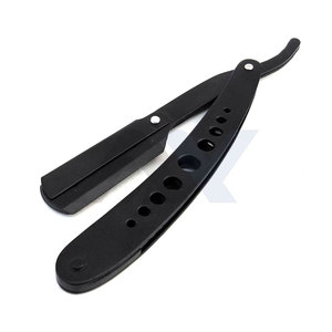 Professional Barber Straight Edge Razors Customize Stainless Steel Black <b>Swing</b> Lock Classic Cut Throat Shaving Razors Barbers - Product Image 1