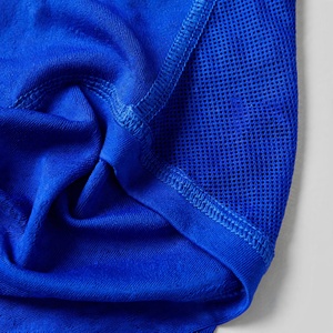 Camiseta de Compresión Azul para Hombre, Manga Corta, Cuello en V, Secado Rápido, Ajuste Deportivo, Tejido de Poliéster, Estilo Casual Elegante, Ropa de Verano - Product Image 6