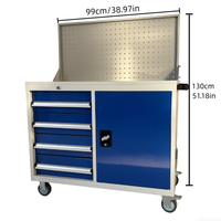 Armoire à outils mobile en métal robuste EVER LEADING, capacité de charge de 500 lb (LD-TC3002), rangement verrouillable, protection contre la corrosion pour