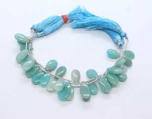Perles en forme de poire lisses en Amazonite naturelle AAA 8x11 MM, perles de pierre précieuse Amazonite, brin de 6 pouces, perles en forme de poire lisses en Amazonite en vrac - Product Image 6