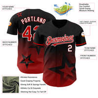 Maillots de baseball personnalisés colorés avec impression par sublimation, 100% polyester, sportifs, respirants, séchage rapide, durables, vente en gros