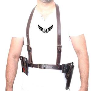 Universal Leather Shoulder Holster <b>Harness</b> with Dual Side Support - Product Image 4
