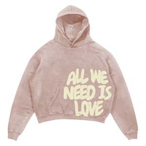 Vente en gros Sweat à capuche pour homme, coupe oversize courte, décontracté, ample, style Hip Hop Gothique, coupe carrée, à manches longues, avec logo personnalisé et impression en relief - Product Image 1