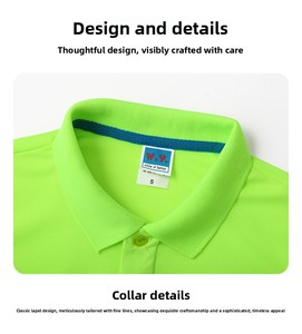 Camisa Casual para Hombre con Logotipo Personalizado, Secado Rápido, Manga Corta, Cuello Alto, Estilo Deportivo, 100% Algodón, Verano, OEM, ODM - Product Image 5
