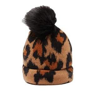 Unisex Winter Waterproof Knit Beanie <b>Hat</b> with Rhinestone Pom Pom Soft <b>Warm</b> Stretch Cuff Casual Outdoor Cold Weather - Product Image 4