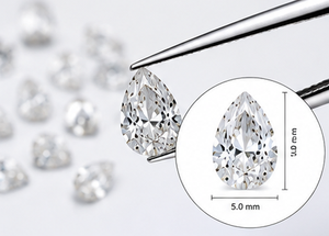 Diamant en forme de poire 50 points VS1, cultivé en laboratoire, diamant synthétique CVD, directement de l'usine - Product Image 3
