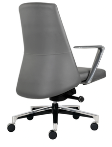 Chaise de bureau ergonomique moderne en cuir pour bureau, étude ou atelier - Product Image 6