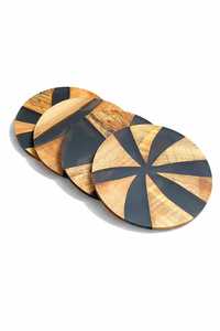 Luxury Handmade Natural Acacia Wood Epoxy Resin <b>Coaster</b> Set Premium <b>Drink</b> <b>Coasters</b> for Coffee, Tea, Wine Glasses & Home Table - Product Image 5