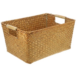Panier en jonc de mer naturel tressé à la main, panier de rangement, vente en gros, écologique, fabriqué au Vietnam - Product Image 2