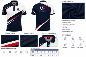 เสื้อโปโลผู้ชายแบบกำหนดเอง แห้งเร็ว ผลิตจากโพลีเอสเตอร์ สำหรับทีมกอล์ฟ  รับสกรีนโลโก้ด้านหน้าและด้านหลัง  ชุดกีฬา  ผู้ผลิต OEM ODM - Product Image 5