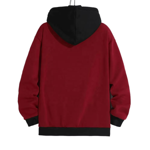 เสื้อฮู้ดดี้ผู้ชายไซส์ใหญ่ สีพื้น ผ้าถัก สไตล์ลำลอง สำหรับฤดูใบไม้ร่วง แขนยาว ไม่บุซับใน ทรงพอดีตัว - Product Image 3