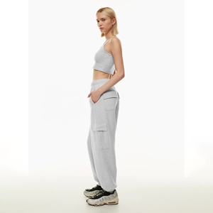 Heavyweight High Winter Fleece Jogging Sweatpants For Women Comfortable Cotton <b>Cargo</b> <b>Pants</b> Drawstring Closure Streetwear Style - Product Image 5