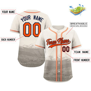 Maillot de baseball personnalisé avec impression photo, nom de l'équipe 00, sublimé, unisexe, manches courtes, respirant, en polyester, vêtements pour adultes - Product Image 3