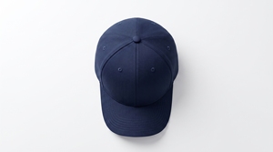 OEM Baseball Cap 6-Panel Fitted Embroidered Logo <b>Navy</b> Blue Unisex Casual Adult Twill <b>Hat</b> - Product Image 3