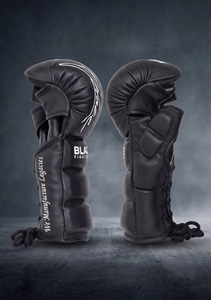 Guantes de MMA con cordones para artes marciales, kickboxing, entrenamiento de golpeo, grappling, boxeo, guantes de 7oz para sparring de MMA - Product Image 2