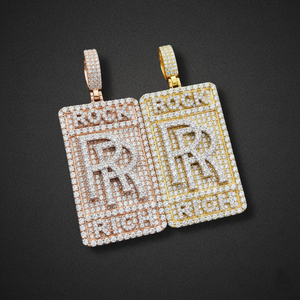 Colgante de Moissanita con Cabeza de Lobo Estilo Hip Hop, Chapado en Oro sobre Plata 925, Micro Pavé Brillante, Amuleto Animal Unisex para Fiestas - Product Image 2